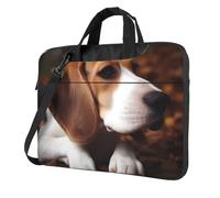 BYPPJGH Cute Beagle Laptop Shoulder Bag For Men Women Briefcase Messenger Bag W/Strap Handle Waterproof Laptop Sleeve Bag 14 Inch