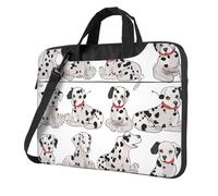 BYPPJGH Cute Dalmatian Laptop Shoulder Bag For Men Women Briefcase Messenger Bag W/Strap Handle Waterproof Laptop Sleeve Bag 14 Inch