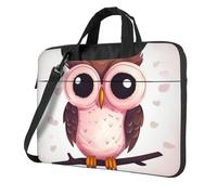 BYPPJGH Cute Owl Laptop Shoulder Bag For Men Women Briefcase Messenger Bag W/Strap Handle Waterproof Laptop Sleeve Bag 14 Inch