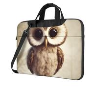 BYPPJGH Cute Owl Laptop Shoulder Bag For Men Women Briefcase Messenger Bag W/Strap Handle Waterproof Laptop Sleeve Bag 14 Inch