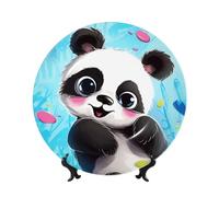 BYPPJGH Cute Panda Ceramic Decorative Plates Bone China Decorative Plate with Display Stand Handmade Ceramic Ornament Personality Porcelain Dinner Plate Crafts for Home Office Wall Decoration 15cm