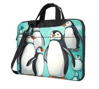BYPPJGH Cute Penguins Laptop Shoulder Bag For Men Women Briefcase Messenger Bag W/Strap Handle Waterproof Laptop Sleeve Bag 14 Inch