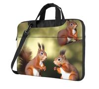 BYPPJGH Cute Squirrels Laptop Shoulder Bag For Men Women Briefcase Messenger Bag W/Strap Handle Waterproof Laptop Sleeve Bag 13 Inch