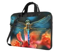 BYPPJGH Dragonfly On The Flower Laptop Shoulder Bag For Men Women Briefcase Messenger Bag W/Strap Handle Waterproof Laptop Sleeve Bag 13 Inch