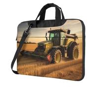 BYPPJGH Farm Tractor Harvest Laptop Shoulder Bag For Men Women Briefcase Messenger Bag W/Strap Handle Waterproof Laptop Sleeve Bag 15.6 Inch