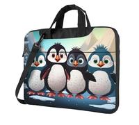 BYPPJGH Five Cute Penguins Laptop Shoulder Bag For Men Women Briefcase Messenger Bag W/Strap Handle Waterproof Laptop Sleeve Bag 15.6 Inch