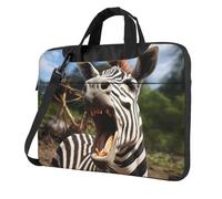 BYPPJGH Funny Zebra Laptop Shoulder Bag For Men Women Briefcase Messenger Bag W/Strap Handle Waterproof Laptop Sleeve Bag 15.6 Inch