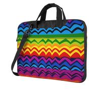 BYPPJGH Gay Pride Rainbow Pattern1 Laptop Shoulder Bag For Men Women Briefcase Messenger Bag W/Strap Handle Waterproof Laptop Sleeve Bag 13 Inch