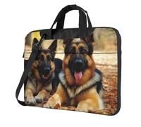 BYPPJGH German Shepherd Dog Laptop Shoulder Bag For Men Women Briefcase Messenger Bag W/Strap Handle Waterproof Laptop Sleeve Bag 14 Inch