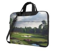 BYPPJGH Golf Course Laptop Shoulder Bag For Men Women Briefcase Messenger Bag W/Strap Handle Waterproof Laptop Sleeve Bag 15.6 Inch