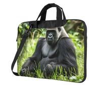 BYPPJGH Gorilla In The Grass Laptop Shoulder Bag For Men Women Briefcase Messenger Bag W/Strap Handle Waterproof Laptop Sleeve Bag 15.6 Inch