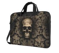 BYPPJGH Gothic Wallpaper Skull Laptop Shoulder Bag For Men Women Briefcase Messenger Bag W/Strap Handle Waterproof Laptop Sleeve Bag 13 Inch