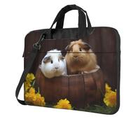 BYPPJGH Guinea Pigs Laptop Shoulder Bag For Men Women Briefcase Messenger Bag W/Strap Handle Waterproof Laptop Sleeve Bag 13 Inch