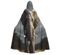 BYPPJGH Halloween Hooded Cape For Adult 3d Elephant Full Length Cape Cloak Halloween Christmas Cosplay Costume For Men And Women