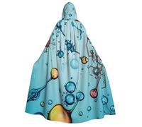 BYPPJGH Halloween Hooded Cape For Adult Abstraction Biology Chemistry Full Length Cape Cloak Halloween Christmas Cosplay Costume For Men And Women