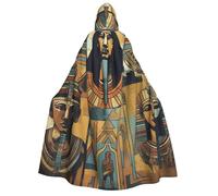 BYPPJGH Halloween Hooded Cape For Adult Ancient Egypt Tribe Series Full Length Cape Cloak Halloween Christmas Cosplay Costume For Men And Women