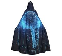 BYPPJGH Halloween Hooded Cape For Adult Artificial Intelligence Brain Full Length Cape Cloak Halloween Christmas Cosplay Costume For Men And Women