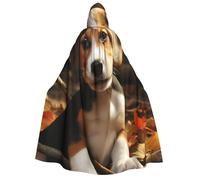 BYPPJGH Halloween Hooded Cape For Adult Cute Beagle Full Length Cape Cloak Halloween Christmas Cosplay Costume For Men And Women