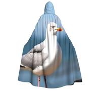 BYPPJGH Halloween Hooded Cape For Adult Cute Seagull Full Length Cape Cloak Halloween Christmas Cosplay Costume For Men And Women