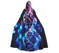 BYPPJGH Halloween Hooded Cape For Adult Dna Genetic Helix Full Length Cape Cloak Halloween Christmas Cosplay Costume For Men And Women