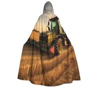 BYPPJGH Halloween Hooded Cape For Adult Farm Tractor Harvest Full Length Cape Cloak Halloween Christmas Cosplay Costume For Men And Women