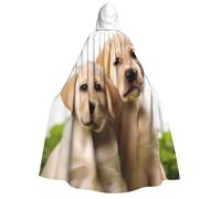 BYPPJGH Halloween Hooded Cape For Adult Funny Labrador Puppy Dog Full Length Cape Cloak Halloween Christmas Cosplay Costume For Men And Women
