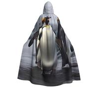 BYPPJGH Halloween Hooded Cape For Adult Funny Penguins Full Length Cape Cloak Halloween Christmas Cosplay Costume For Men And Women