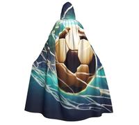 BYPPJGH Halloween Hooded Cape For Adult Goal Soccer Full Length Cape Cloak Halloween Christmas Cosplay Costume For Men And Women