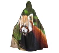 BYPPJGH Halloween Hooded Cape For Adult Little Red Panda Full Length Cape Cloak Halloween Christmas Cosplay Costume For Men And Women