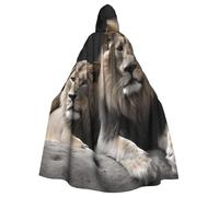 BYPPJGH Halloween Hooded Cape For Adult Male And Female Lions Full Length Cape Cloak Halloween Christmas Cosplay Costume For Men And Women