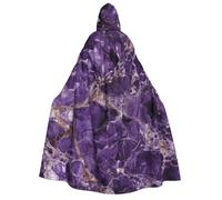 BYPPJGH Halloween Hooded Cape For Adult Marble Purple Full Length Cape Cloak Halloween Christmas Cosplay Costume For Men And Women