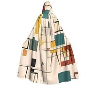 BYPPJGH Halloween Hooded Cape For Adult Mid Century Modern Full Length Cape Cloak Halloween Christmas Cosplay Costume For Men And Women