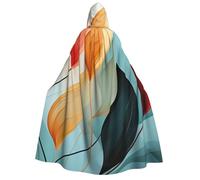 BYPPJGH Halloween Hooded Cape For Adult Mid-Century Modern Style Full Length Cape Cloak Halloween Christmas Cosplay Costume For Men And Women