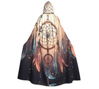 BYPPJGH Halloween Hooded Cape For Adult Native American Dream Catcher Full Length Cape Cloak Halloween Christmas Cosplay Costume For Men And Women