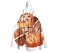 BYPPJGH Halloween Hooded Cape For Adult Painted Bread Full Length Cape Cloak Halloween Christmas Cosplay Costume For Men And Women