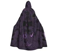 BYPPJGH Halloween Hooded Cape For Adult Purple Black Goth Spooky Full Length Cape Cloak Halloween Christmas Cosplay Costume For Men And Women
