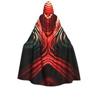 BYPPJGH Halloween Hooded Cape For Adult Red Line Full Length Cape Cloak Halloween Christmas Cosplay Costume For Men And Women