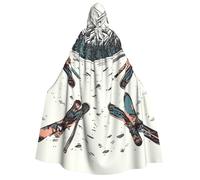 BYPPJGH Halloween Hooded Cape For Adult Skiing With Gear Set Full Length Cape Cloak Halloween Christmas Cosplay Costume For Men And Women