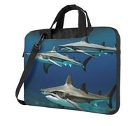 BYPPJGH Hammerhead Sharks Laptop Shoulder Bag For Men Women Briefcase Messenger Bag W/Strap Handle Waterproof Laptop Sleeve Bag 14 Inch