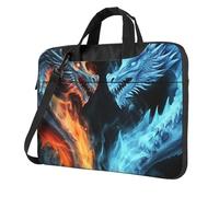 BYPPJGH Ice And Fire Dragons Laptop Shoulder Bag For Men Women Briefcase Messenger Bag W/Strap Handle Waterproof Laptop Sleeve Bag 14 Inch