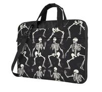 BYPPJGH Interesting Skeleton Laptop Shoulder Bag For Men Women Briefcase Messenger Bag W/Strap Handle Waterproof Laptop Sleeve Bag 13 Inch