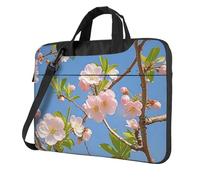 BYPPJGH Japanese Floral Cherry Blossom Laptop Shoulder Bag For Men Women Briefcase Messenger Bag W/Strap Handle Waterproof Laptop Sleeve Bag 15.6 Inch