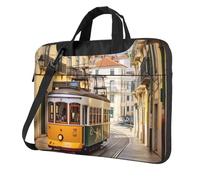 BYPPJGH Lisbon Tram Laptop Shoulder Bag For Men Women Briefcase Messenger Bag W/Strap Handle Waterproof Laptop Sleeve Bag 13 Inch