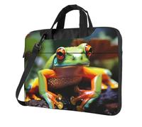 BYPPJGH Lovely Tree Frogs Laptop Shoulder Bag For Men Women Briefcase Messenger Bag W/Strap Handle Waterproof Laptop Sleeve Bag 13 Inch