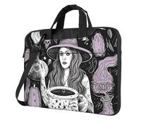 BYPPJGH Magic Witch Witchcraft Bohemian Drawing Laptop Shoulder Bag For Men Women Briefcase Messenger Bag W/Strap Handle Waterproof Laptop Sleeve Bag 14 Inch