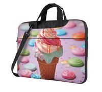 BYPPJGH Many Colored Ice Cream Laptop Shoulder Bag For Men Women Briefcase Messenger Bag W/Strap Handle Waterproof Laptop Sleeve Bag 13 Inch