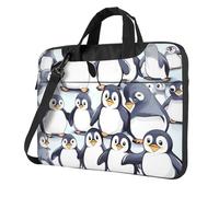 BYPPJGH Many Cute Baby Penguins Sketch Laptop Shoulder Bag For Men Women Briefcase Messenger Bag W/Strap Handle Waterproof Laptop Sleeve Bag 14 Inch