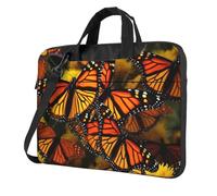 BYPPJGH Monarch Butterflies Laptop Shoulder Bag For Men Women Briefcase Messenger Bag W/Strap Handle Waterproof Laptop Sleeve Bag 14 Inch