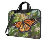BYPPJGH Monarch Butterflies Laptop Shoulder Bag For Men Women Briefcase Messenger Bag W/Strap Handle Waterproof Laptop Sleeve Bag 15.6 Inch