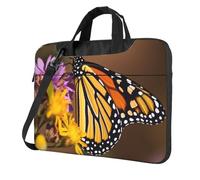 BYPPJGH Monarch Butterfly Laptop Shoulder Bag For Men Women Briefcase Messenger Bag W/Strap Handle Waterproof Laptop Sleeve Bag 14 Inch